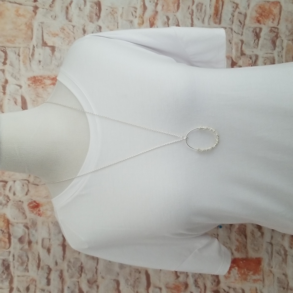 New Lucky Brand Chain Wrapped Pendant necklace